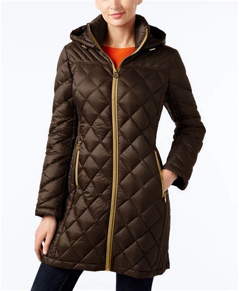 michael michael kors diamond quilted jacket|Michael Kors lightweight puffer jacket.